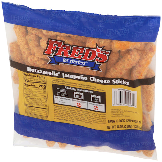 Fred's Jalapeno Hotzzarella Cheese Sticks, 4 x 3 lb Case - DOT product image 2