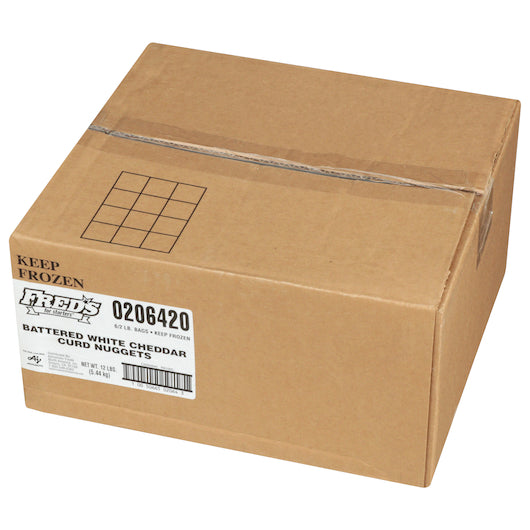 Ajinomoto Freds Batterd Battered Cheddar Curd Nuggets, 6 x 2 lb Case - DOT product image 3
