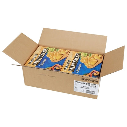 Posada Mini Chicken Taco, 4 x 4 lb Case - GS1 open-case image