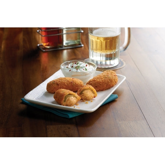 Windsor Freds Breaded Stuffed Cheddar Cheese Jalapeno, 4 x 3 lb Case - GS1 styled product image
