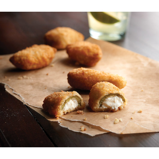 Fred's Breaded Stuffed Cream Cheese Jalapeno, 4 x 3 lb Case - GS1 styled product image