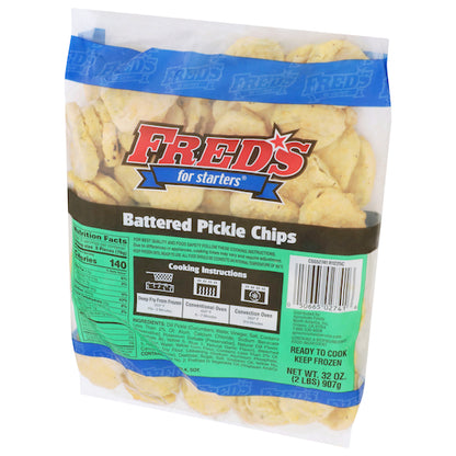 Freds Battered Pickle Battered Fried Pickle Chips, 6 x 2 lb Case - DOT product image 2