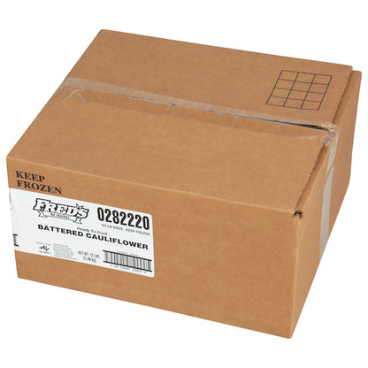 Windsor Freds Ready-To-Fry Battered Cauliflower, 6 x 2 lb Case - GS1 closed shipping case image
