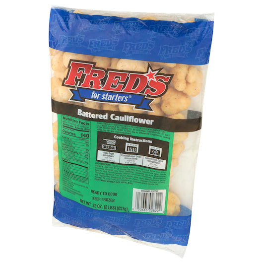 Fred's Battered Cauliflower, 6 x 2 lb Case - Frozen Vegetables & Sides