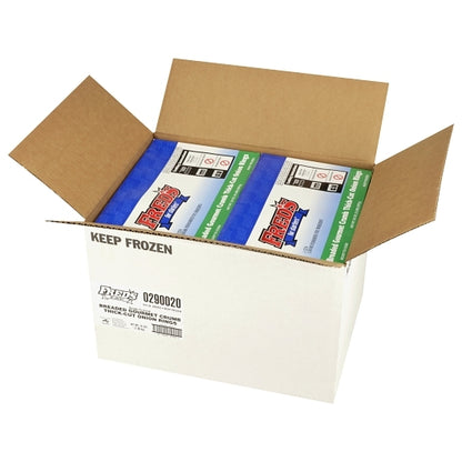 Windsor Freds Breaded Gourmet Breaded Onion Rings, 8 x 2 lb Case - GS1 open-case image