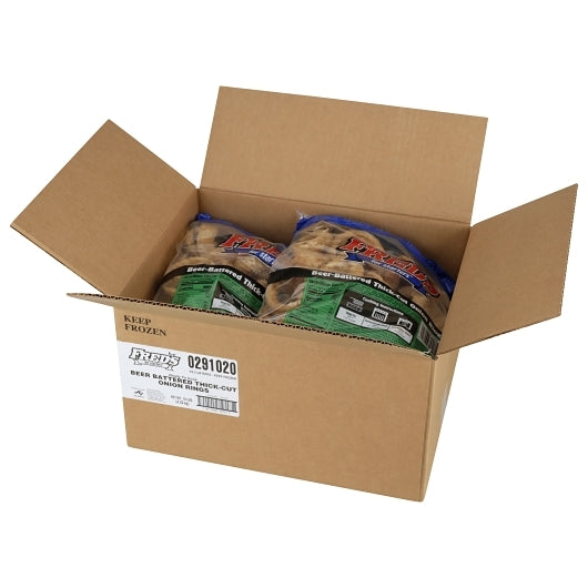 Windsor Freds Beer Battered Onion Rings, 4 x 2.5 lb Case - GS1 open-case image
