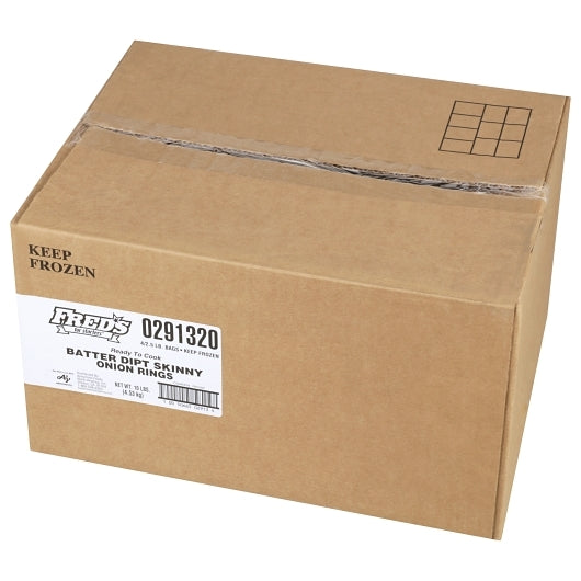 Windsor Freds Battered Skinny Battered Dipped Onion Rings, 4 x 2.5 lb Case - GS1 closed shipping case image