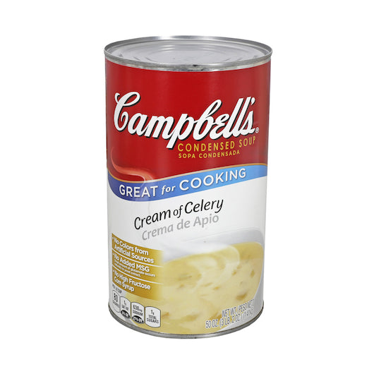 Campbell's Classic Cream Of Celery Condensed Shelf Stable Soup, 12 x 50 oz Case - Prepared Foods