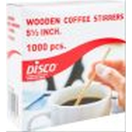 Disco 4.5 Inch Wood Coffee Stirrer, 10 x 1000 each Case - Cookware & Bakeware