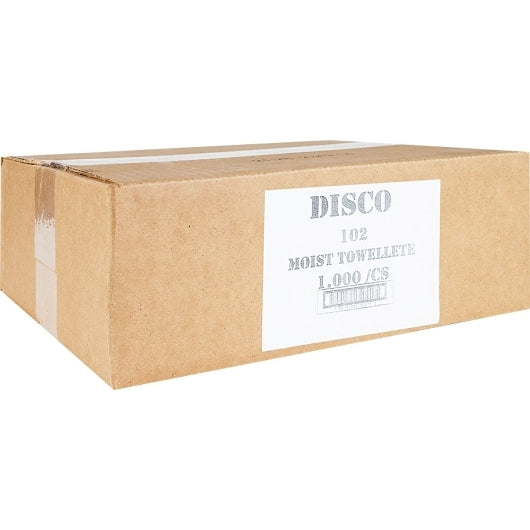 Disco 4.75 Inch X 6.375 Inch Bulk Individually Wrapped Sealed Moist Towelette, 1 x 1000 ct Case - DOT product image 3