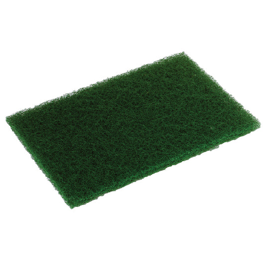 Disco Heady Duty Dark Green Scouring Pad 6 Inch X 9 Inch, 6 x 10 x 10 ct Case - Cleaners & Sanitizers