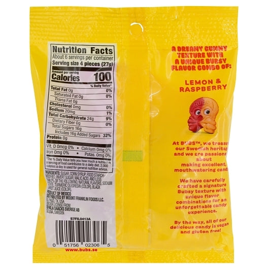 Bubs Sour Skalle Lemon Raspberry Candy, 8 x 5.5 oz Case - Candy & Confections - image 2