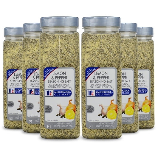 McCormick Culinary, Lemon And Pepper Seasoning Salt, 6 x 28 oz Case - DOT product image 8