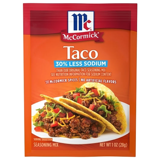 McCormick Taco Seasoning Less Sodium, 12 x 1 oz Case - DOT product image 3