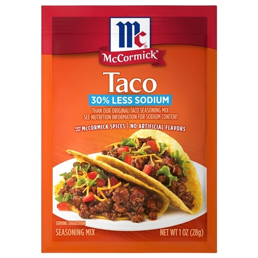 McCormick Taco Seasoning Less Sodium, 12 x 1 oz Case - DOT product image 7