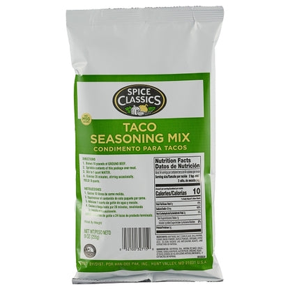 Spice Classics Taco Seasoning, 6 x 9 oz Case - DOT product image 7