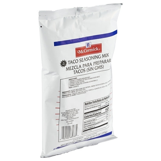 McCormick No Msg Added Taco Seasoning Pouch, 6 x 9 oz Case - DOT product image 8