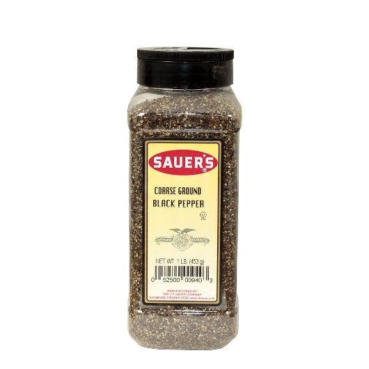 Sauer Coarse Ground Black Pepper, 6 x 1 lb Case - Spices Seasonings