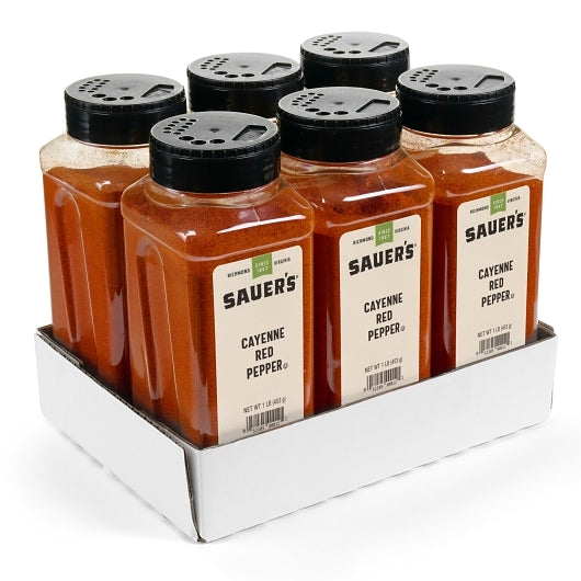 Sauer's Cayenne Pepper, 6 x 1 lb Case - Spices Seasonings