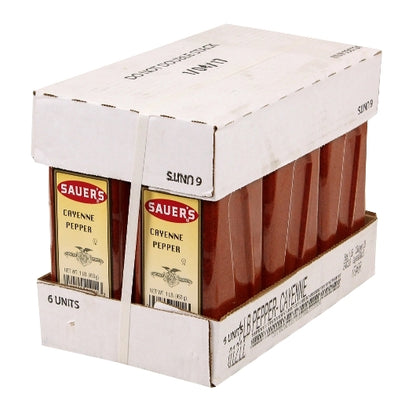 Sauer Cayenne Pepper, 6 x 1 lb Case - GS1 closed shipping case image