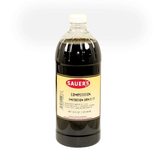 Sauer Competition Imitation Vanilla, 6 x 32 oz Case - Pantry Ingredients