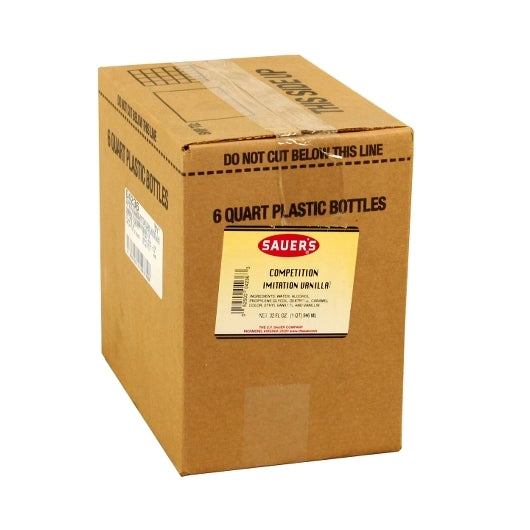Sauer's Competition Imitation Vanilla, 6 x 32 oz Case - Pantry Ingredients