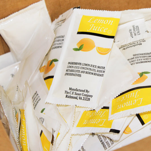 Commodity Dressing Lemon Juice, 200 x 4 GR Case - DOT product image 2