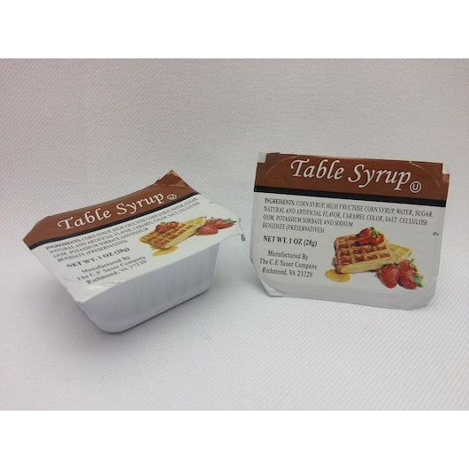 Sauer Regular Table Syrup Cup Single Serve, 100 x 1 oz Case - Condiments & Sauces