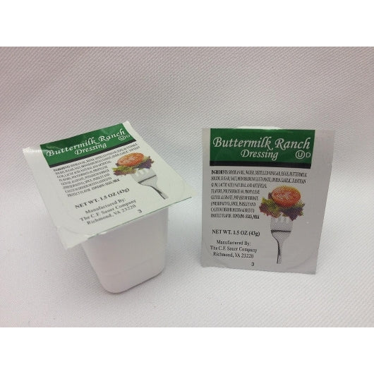 Sauer Buttermilk Ranch Dressing Single Serve, 100 x 1.5 oz Case - Condiments & Sauces