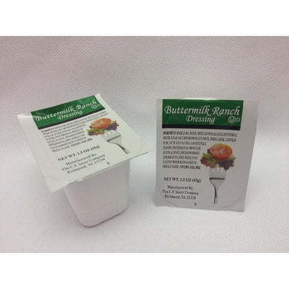 Sauer Buttermilk Ranch Dressing Single Serve, 100 x 1.5 oz Case - Condiments & Sauces
