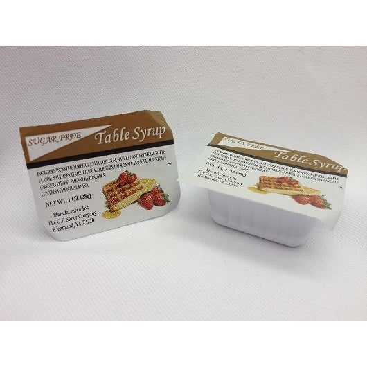 Sauer Sugar Free Table Syrup Cup Single Serve, 100 x 1 oz Case - Condiments & Sauces