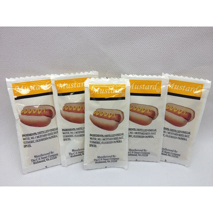 Sauer Mustard Single Serve Packets, 1 x 500 x 5.5 GR Case - Condiments & Sauces