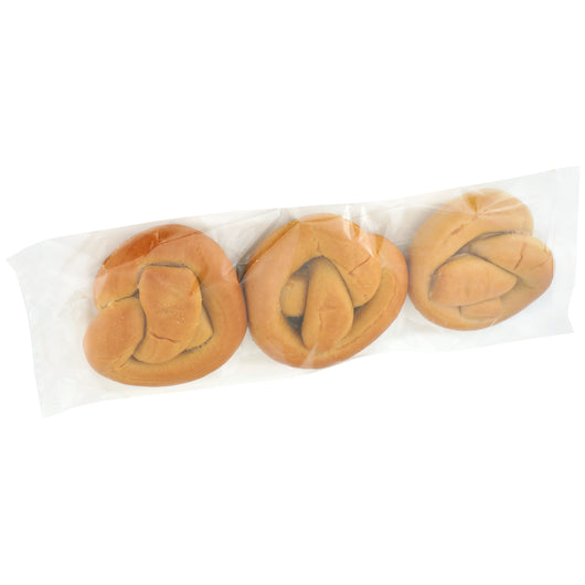 Bavarian Bakery 51% Whole Grain Sliced Gourmet Pretzel Roll, 120 x 2.2 oz Case - Rice & Grains