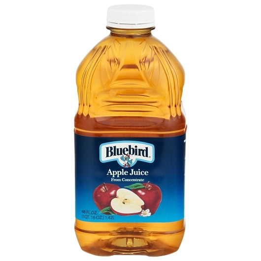 Bluebird Shelf Stable Apple Juice, 8 x 48 fl oz Case - Fruit & Sides