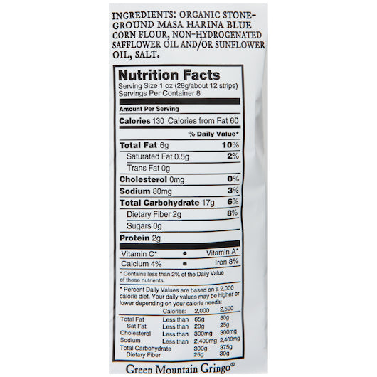 Green Mountain Tortilla Chips Organic Blue, 12 x 0.5 lb Case - DOT product image 3