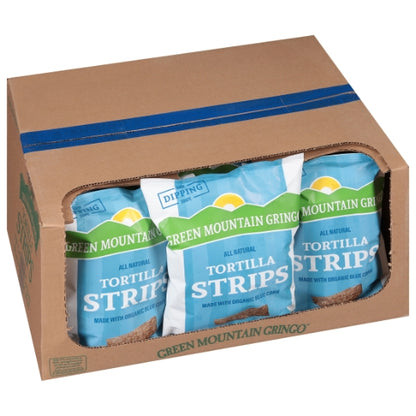 Green Mountain Tortilla Chips Organic Blue, 12 x 0.5 lb Case - GS1 open-case image