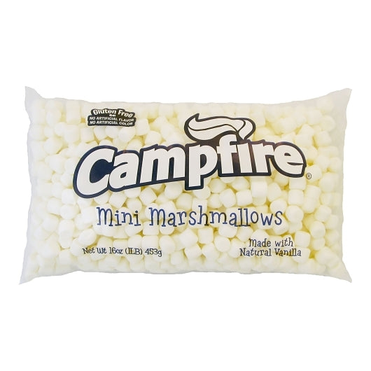 Campfire No Artificial Flavors Or Colors Miniature White Marshmallows, 12 x 1 lb Case - Bakery & Desserts