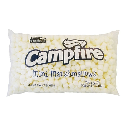 Campfire No Artificial Flavors Or Colors Miniature White Marshmallows, 12 x 1 lb Case - Bakery & Desserts