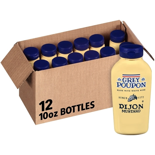 Grey Poupon Dijon Mustard Bottle, 12 x 283 GR Case - Condiments & Sauces