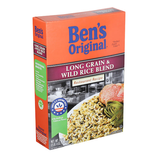 Ben's Original Long Grain And Wild Rice Blend, 6 x 36 oz Case - Rice & Grains