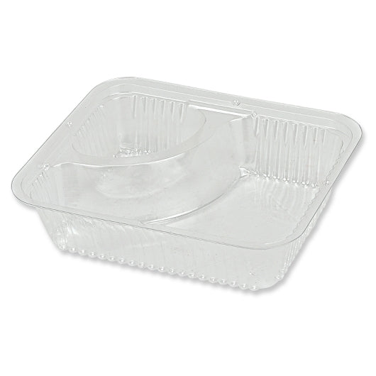 Great Western 5 Inch X 6 Inch 2 Compartment Nacho Trays, 1 x 500 each Case - Fast Food Baskets & Trays
