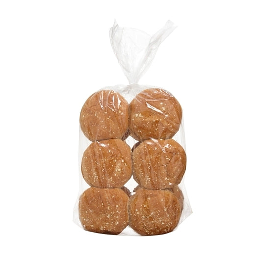 Wholesome Harvest Baking 100% Whole Wheat Sliced Hamburger Bun, 8 x 8 ct Case - Breads, Rolls & Buns