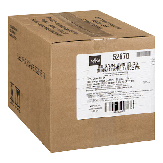 Bridor READY TO BAKE CARAMEL ALMOND DELICACY, 36 x 3.2 oz Case - DOT product image 4