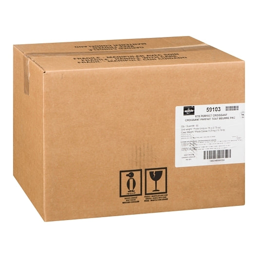 Bridor Ready To Bake Perfect Croissant, 80 x 2.8 oz Case - GS1 closed shipping case image
