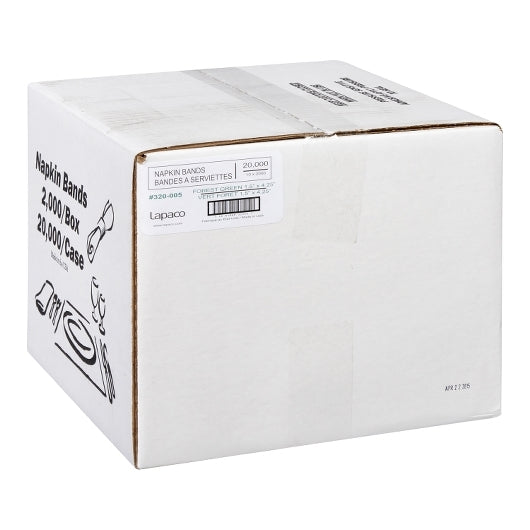 Lapaco 1.5 Inch by 4.25 Inch Forrest Green Napkin Band, 10 x 2000 each Case - DOT product image 3