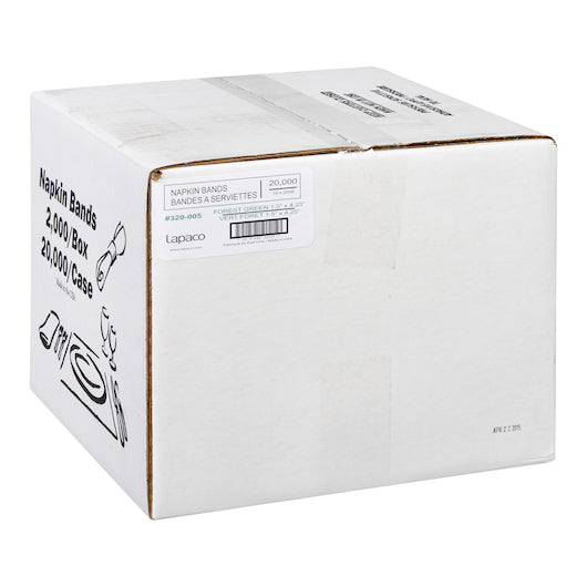 Lapaco 1.5 Inch by 4.25 Inch Forrest Green Napkin Band, 10 x 2000 each Case - DOT product image 4