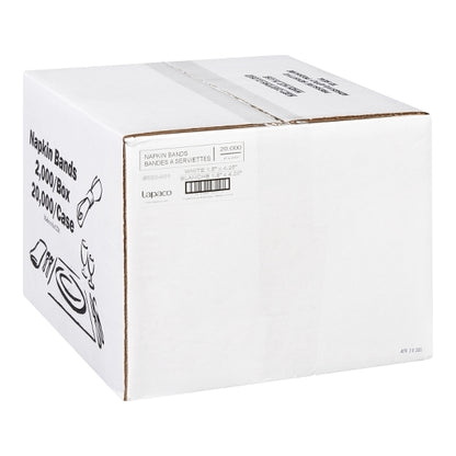 Lapaco 1.5'' by 4.25'' White Napkin Band, 1 x 20000 each Case - DOT product image 3
