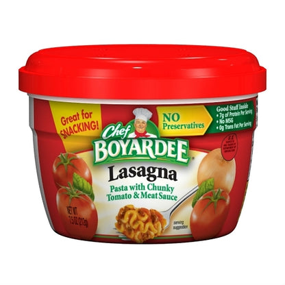 Chef Boyardee Lasagna & Beef Microwavable, 12 x 7.5 oz Case - DOT product image 2