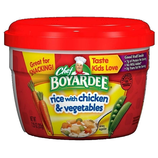 Chef Boyardee Microwavable Bowl Mini Bites Rice Chicken And Vegetables, 12 x 7.25 oz Case - DOT product image 2