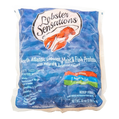 King and Prince Lobster Sensations Lobster Meat And Lobster Flavored Seafood Blend, 6 x 2 lb Case - Frozen Meat &